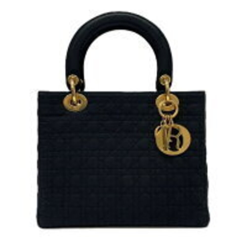 Dior Lady Cannage Handbag Black Christian